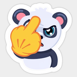 Panda middle finger Sticker